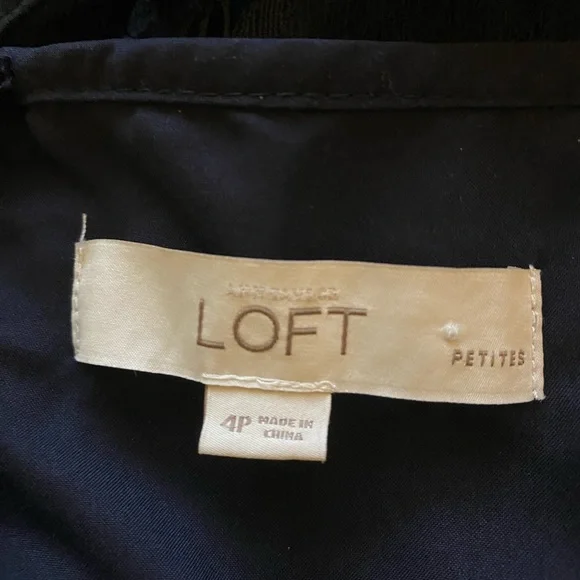 LOFT Navy Lace Mini Dress - Picture 8 of 9